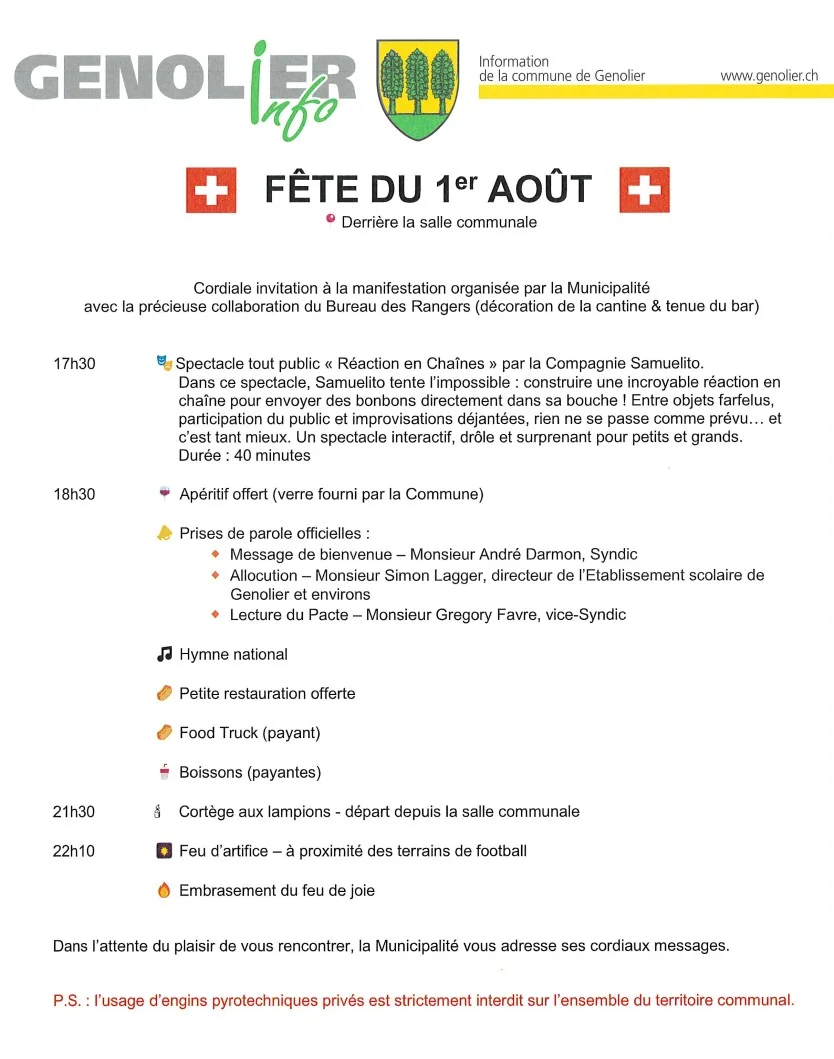 Événement 1667 — Fête nationale